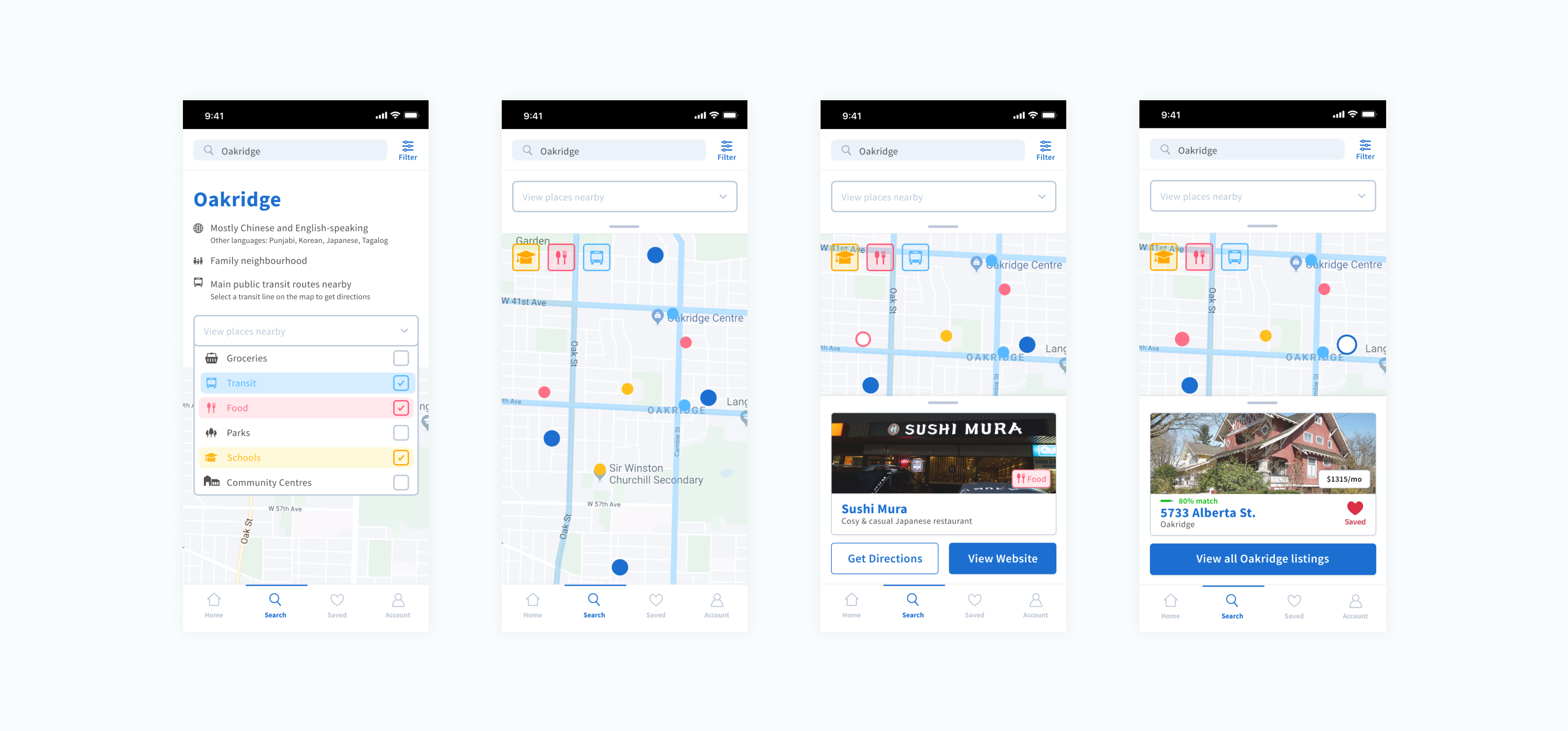 screenflow of exploring neighbourhoods in Tempo