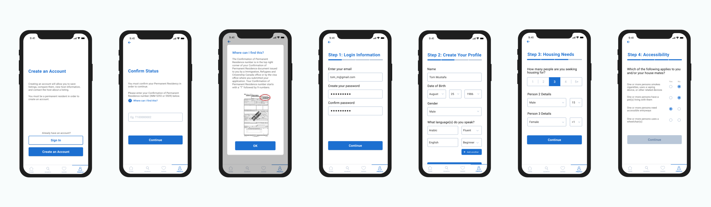 screenflow of Tempo's original onboarding